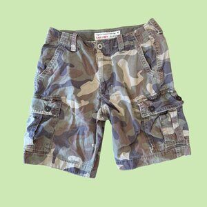 Nearly Vintage American Eagle Camo Cargo Classic Length Shorts Y2K Grunge 33